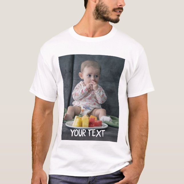 Anpassad. Lägg till bild och Text. Personlig T-Shi T Shirt (Framsida)