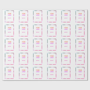 anpassad lägg till din logotyp personlig rosa röd presentpapper