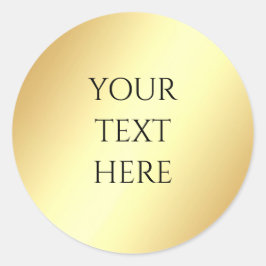 Anpassad Lägg Till Din Text Glamour Falsk Guld Mal Runt Klistermärke