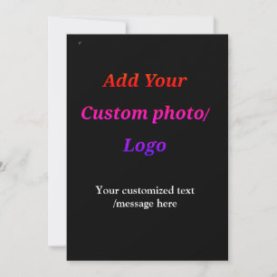 anpassad lägg till ditt fotologo din text modern inbjudningar