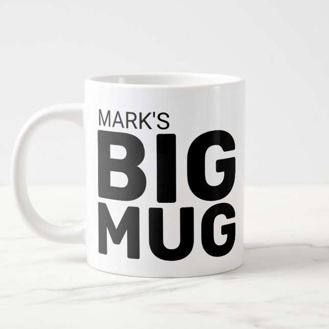 Anpassad Lägg Till Ditt Namn Stor Specialmugg Jumbo Mugg (Vänster)
