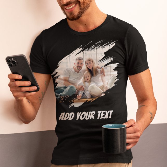 Anpassad Lägg Till Foto Och Text T-Shirt (Skapare uppladdad)