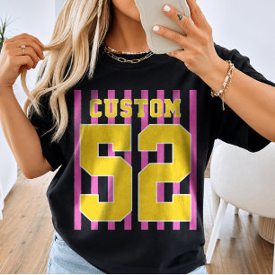 Anpassad lagnamn nummer sporttröja t shirt