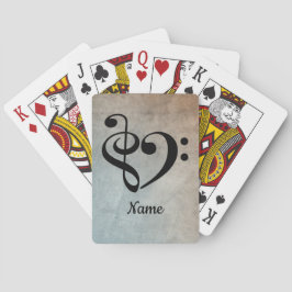 Anpassad Lakan-musik för Rensning av Bass Clef Hea Casinokort