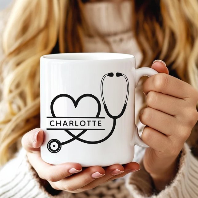 Anpassad läkar-kaffekopp, RN-sjuksköterska födelse Kaffemugg (rn nurse birthday gift, er nurse appreciation mug, medical coworker gift, er staff appreciation gift)