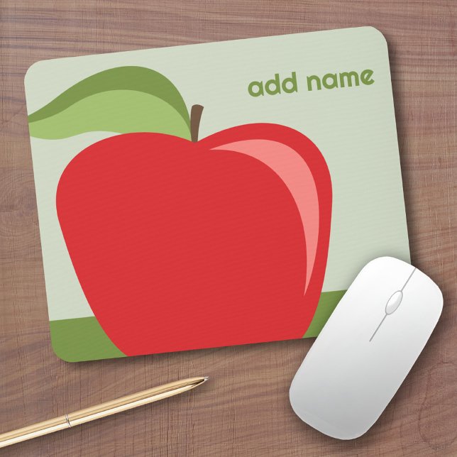 Anpassad lärare Äpple med trendig äpple ritning Musmatta (apple mousepad)