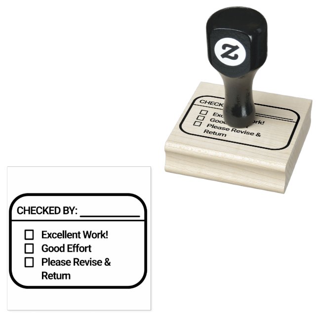 Anpassad lärare betyg checklista stämpel (Stämplad)