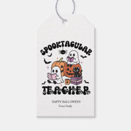 Anpassad lärare Halloween-spökfest Presentetikett