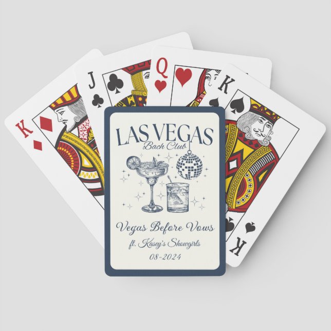 Anpassad Las Vegas Sängvätstparty Personlig Casinokort (Baksidan)