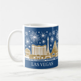 Anpassad Las Vegas Strip Stadssiluett Vintage Stad Kaffemugg