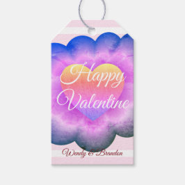 Anpassad Lila Flower Lycklig Valentine Gift-Märkre Presentetikett