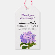 Anpassad lila Hydrangea Kraft Bröllopsdusch
