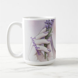 Anpassad lila violett kvinna elegant skönhet kaffemugg