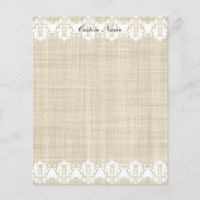 Anpassad Linen & Spets Snygg Flyer (Framsidan)