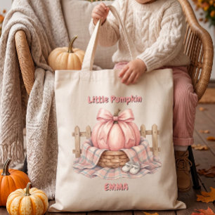 Anpassad Liten Pumpa Pinkoween Baby Akvarell Tygkasse