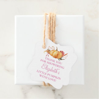 Anpassad liten pumpaflicka baby shower gåvor etiketter