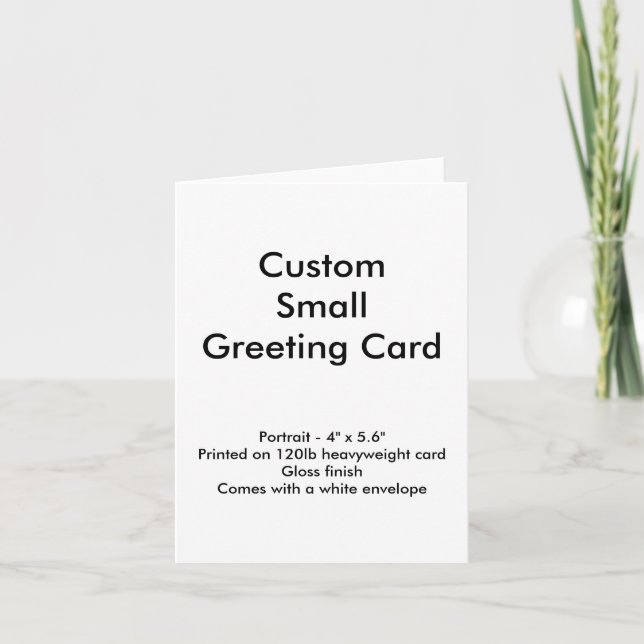 Anpassad liten välkomstkort - Porträtt 10 x 14 cm Kort (Framsida)