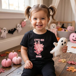 Anpassad Little Boo Pinkoween Akvarell Spöke T Shirt