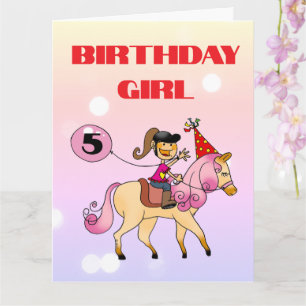 Anpassad Little Pony Flicka 5-årsdag Kort