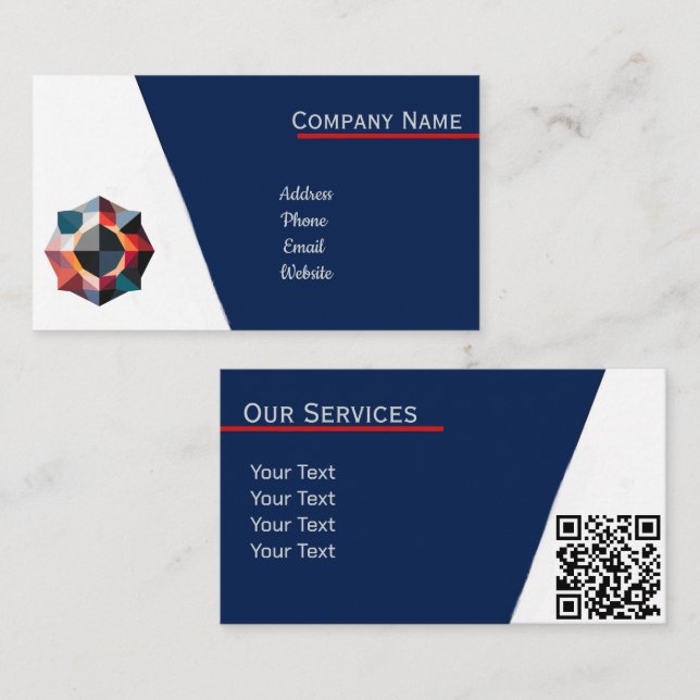 Anpassad livfull professionell visitkort (Fram/baksida)