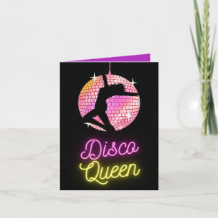 anpassad ljus disco-drottning livlig diva hälsning kort