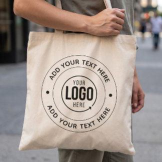 Anpassad Logo & Personlig Text Tote Bag – Stilfull Tygkasse