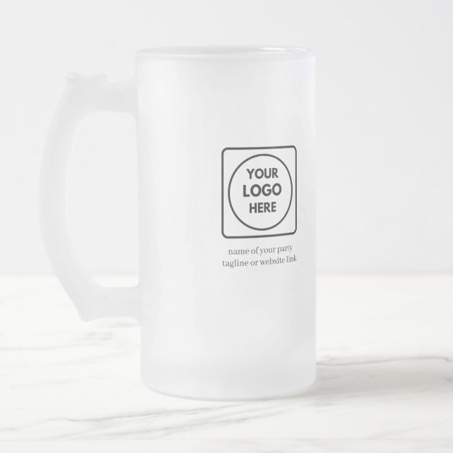 Anpassad logotext Frostad ölmugg för reklam Frostat Ölglas (Vänster)