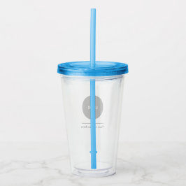 Anpassad logotyp Akryl Tumbler med sugrör Ingen mi Take Away Mugg