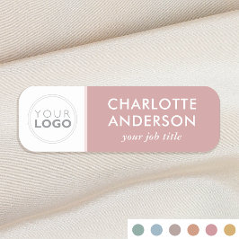 Anpassad logotyp Anställdas jobbtitel Dammtrosa Fö Namnbricka