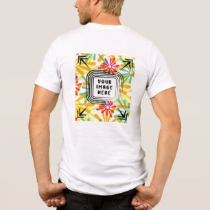 Anpassad logotyp-bild Personlig design fram- och b T Shirt