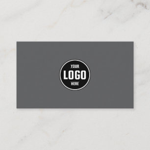 Anpassad logotyp Cirkel Modern Minimalistisk Grå Visitkort