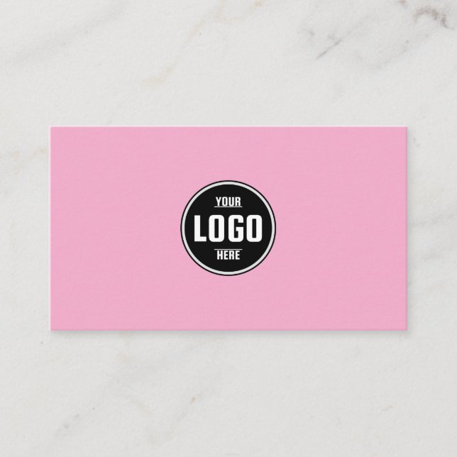 Anpassad logotyp Cirkel Modern Minimalistisk Svart Visitkort (Framsida)
