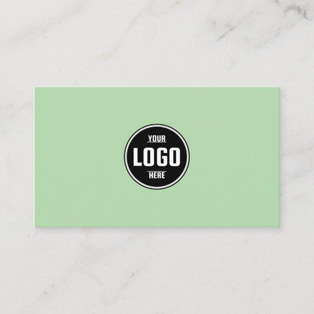 Anpassad logotyp Cirkel Modern Minimalistisk Svart Visitkort (Framsida)