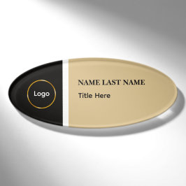 Anpassad logotyp Elegant dammig blå vit magnet