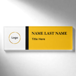 Anpassad logotyp Elegant dammig blå vit magnet