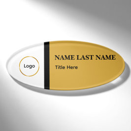 Anpassad logotyp Elegant dammig blå vit magnet