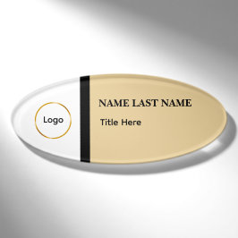 Anpassad logotyp Elegant dammig blå vit magnet