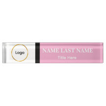 Anpassad logotyp Elegant Mjuk Rosa, Vit, Svart