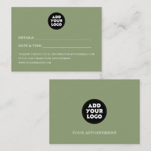 Anpassad logotyp Enkel Modern Företag Tidsbeställning Kort