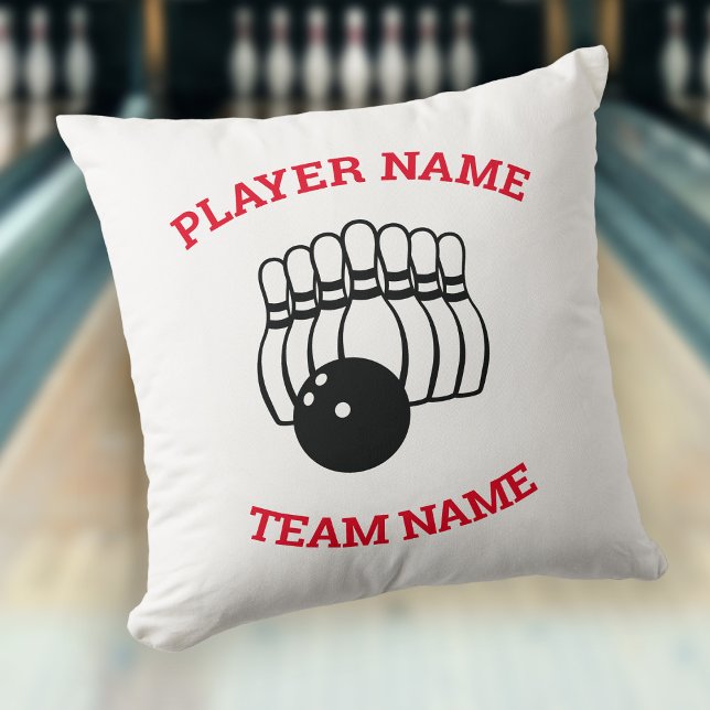 Anpassad logotyp för bowlinglag | Hemdekor för spo Kudde (Skapare uppladdad)