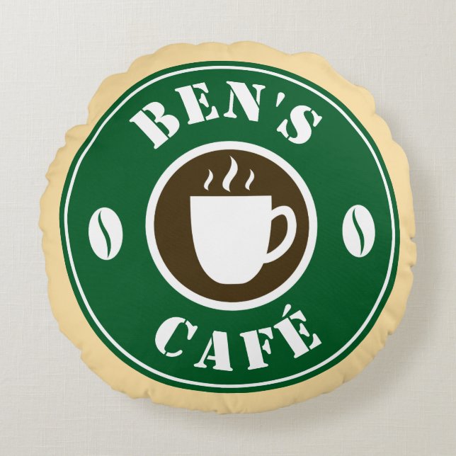 Anpassad logotyp för kafé med runda kuddar (Framsidan)