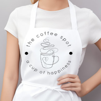 Anpassad logotyp för kafé Modern minimalistisk des Förkläde
