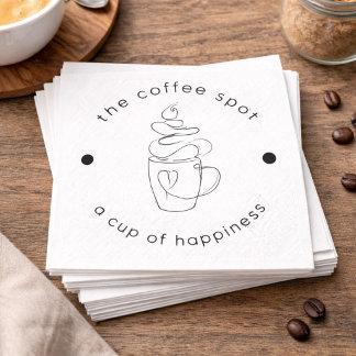 Anpassad logotyp för kafé Modern minimalistisk des Pappersservett