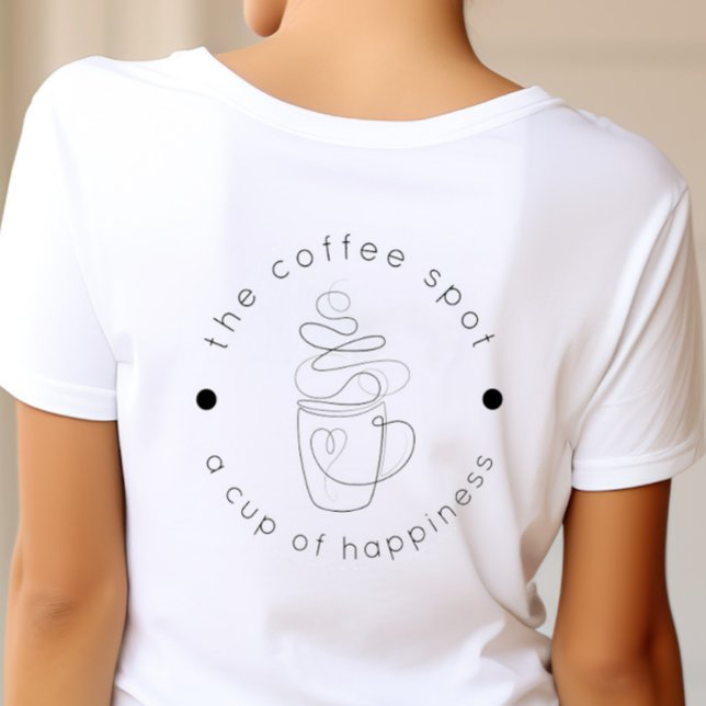 Anpassad logotyp för kafé Modern minimalistisk des T Shirt (Skapare uppladdad)