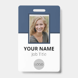 Anpassad logotyp för personalfoto med streckkod oc
