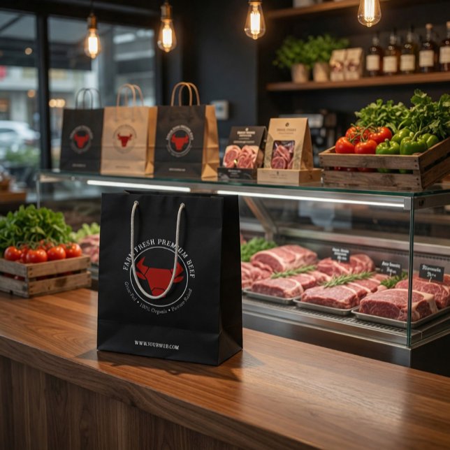 Anpassad Logotyp för Premium Nötkött från Bondgård (Skapare uppladdad)