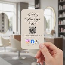 Anpassad logotyp för salong QR-kod Sociala medier 