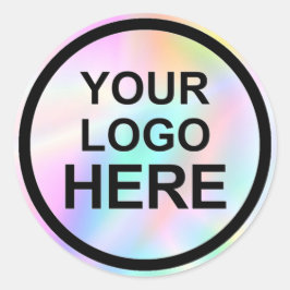 Anpassad logotyp företag klassisk rund dekal runt klistermärke