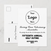 Anpassad logotyp företagsgolf evenemangsinbjudan