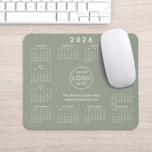 Anpassad logotyp Företagspromo 2026 Kalender Grön